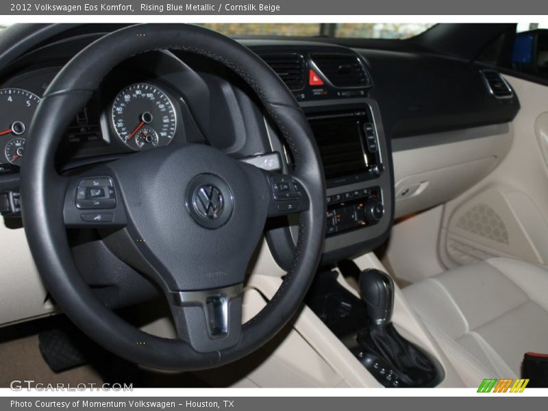 Rising Blue Metallic / Cornsilk Beige 2012 Volkswagen Eos Komfort