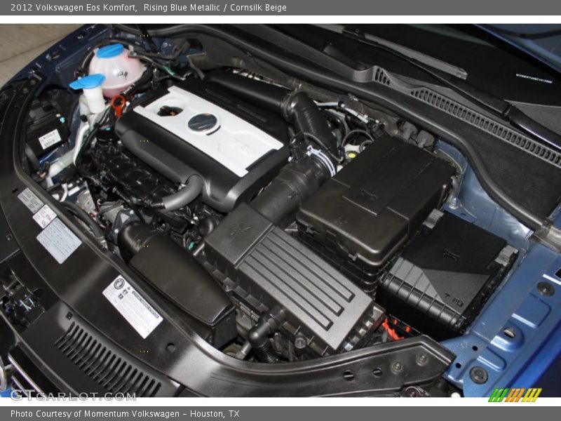 Rising Blue Metallic / Cornsilk Beige 2012 Volkswagen Eos Komfort