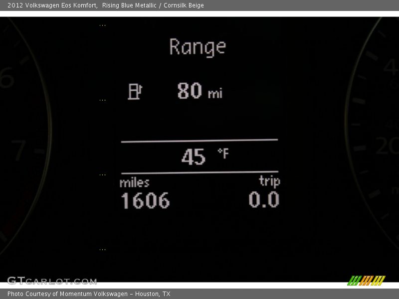 Rising Blue Metallic / Cornsilk Beige 2012 Volkswagen Eos Komfort