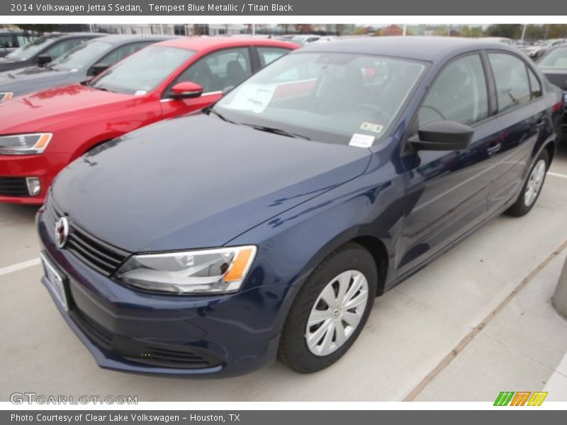 Tempest Blue Metallic / Titan Black 2014 Volkswagen Jetta S Sedan