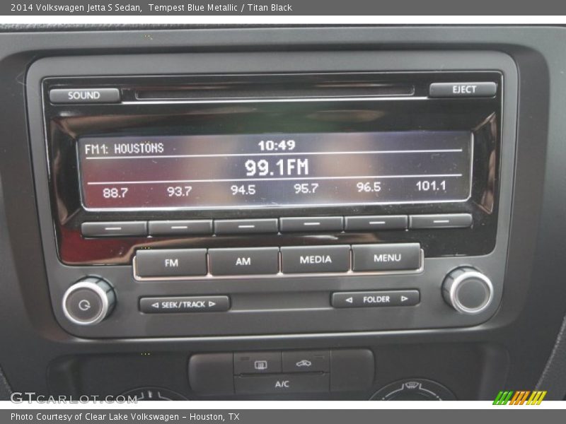 Tempest Blue Metallic / Titan Black 2014 Volkswagen Jetta S Sedan