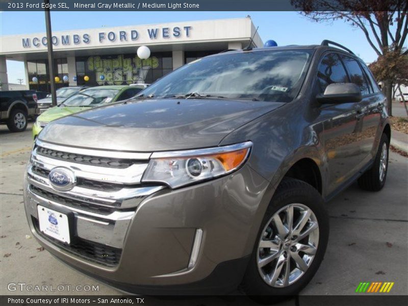 Mineral Gray Metallic / Medium Light Stone 2013 Ford Edge SEL