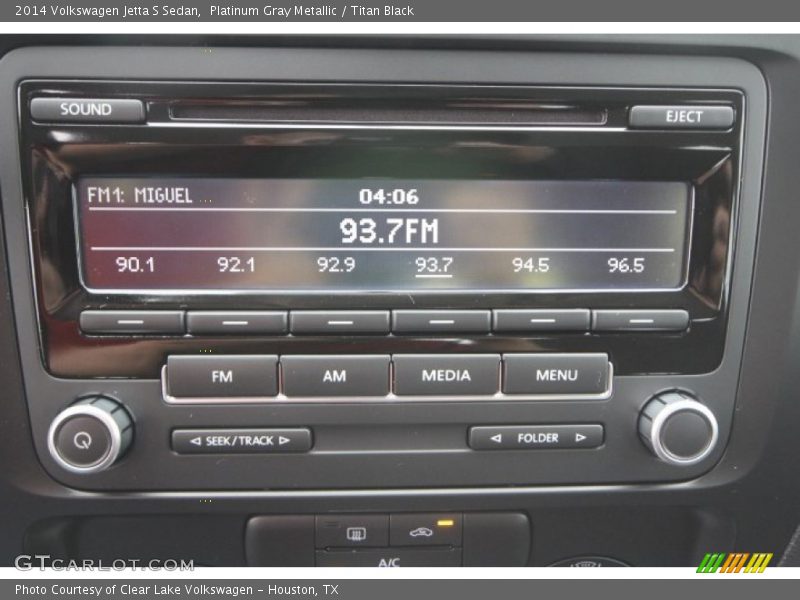 Platinum Gray Metallic / Titan Black 2014 Volkswagen Jetta S Sedan