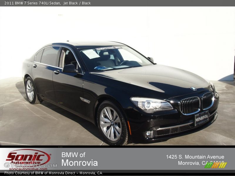 Jet Black / Black 2011 BMW 7 Series 740Li Sedan