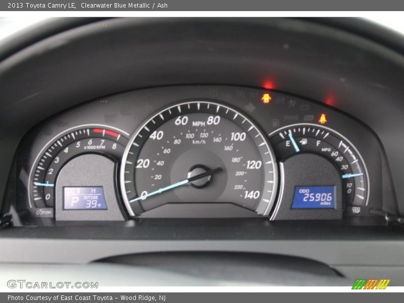 Clearwater Blue Metallic / Ash 2013 Toyota Camry LE