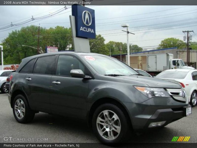 Nimbus Gray Metallic / Ebony 2008 Acura MDX Technology