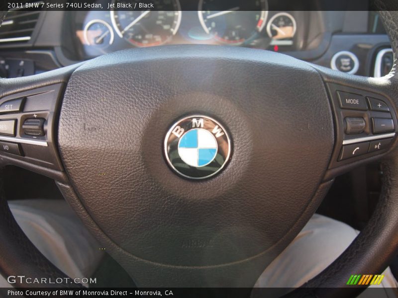 Jet Black / Black 2011 BMW 7 Series 740Li Sedan