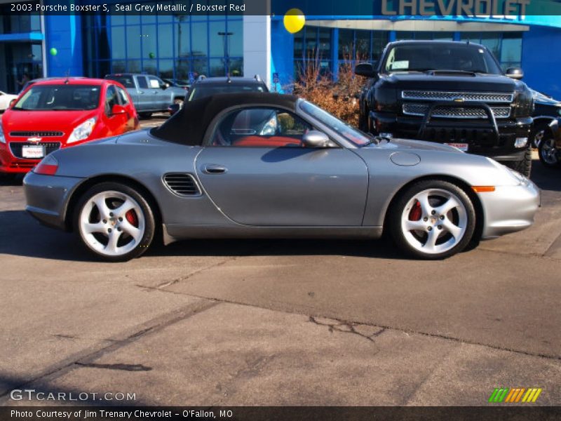 Seal Grey Metallic / Boxster Red 2003 Porsche Boxster S
