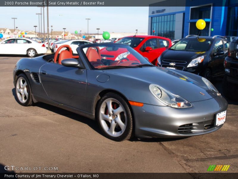 Seal Grey Metallic / Boxster Red 2003 Porsche Boxster S