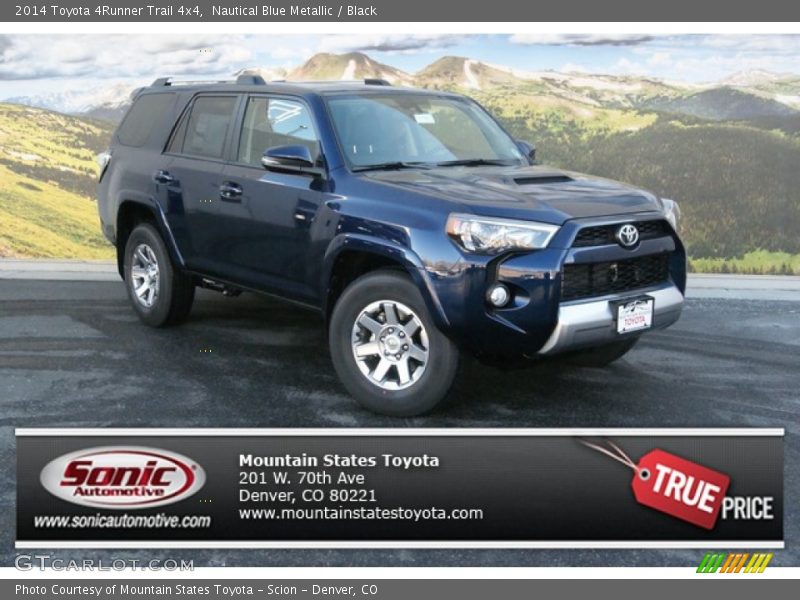 Nautical Blue Metallic / Black 2014 Toyota 4Runner Trail 4x4