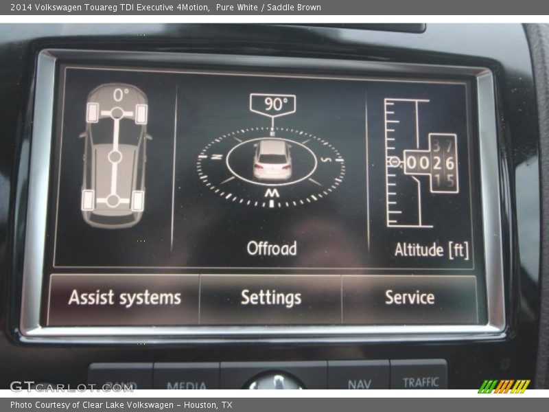 Pure White / Saddle Brown 2014 Volkswagen Touareg TDI Executive 4Motion
