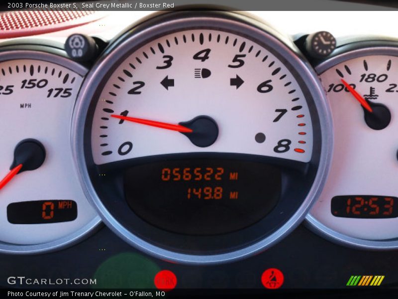 Seal Grey Metallic / Boxster Red 2003 Porsche Boxster S
