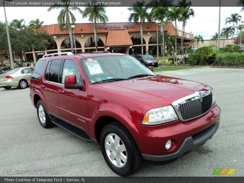 Vivid Red Metallic / Light Parchment 2003 Lincoln Aviator Luxury