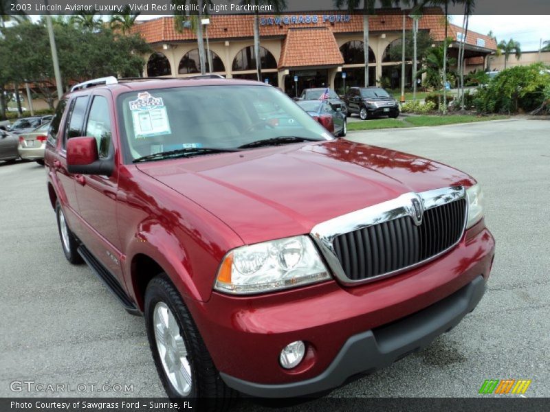 Vivid Red Metallic / Light Parchment 2003 Lincoln Aviator Luxury