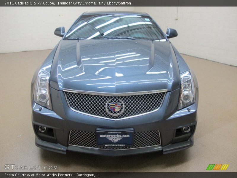 Thunder Gray ChromaFlair / Ebony/Saffron 2011 Cadillac CTS -V Coupe