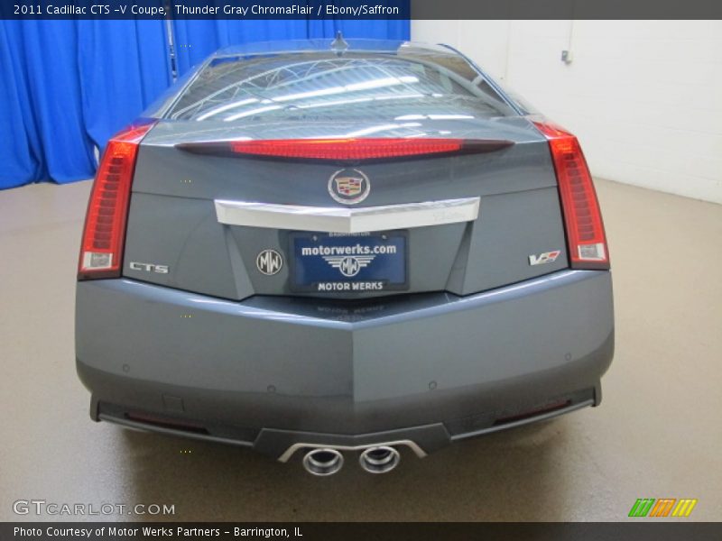 Thunder Gray ChromaFlair / Ebony/Saffron 2011 Cadillac CTS -V Coupe
