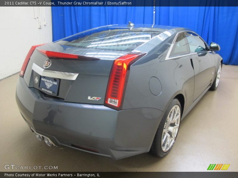 Thunder Gray ChromaFlair / Ebony/Saffron 2011 Cadillac CTS -V Coupe