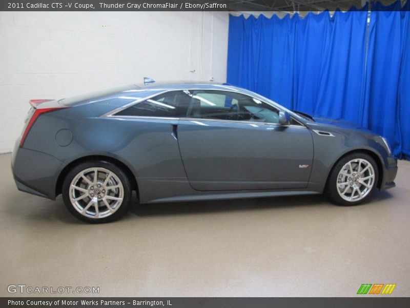 Thunder Gray ChromaFlair / Ebony/Saffron 2011 Cadillac CTS -V Coupe