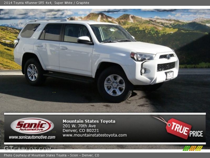 Super White / Graphite 2014 Toyota 4Runner SR5 4x4
