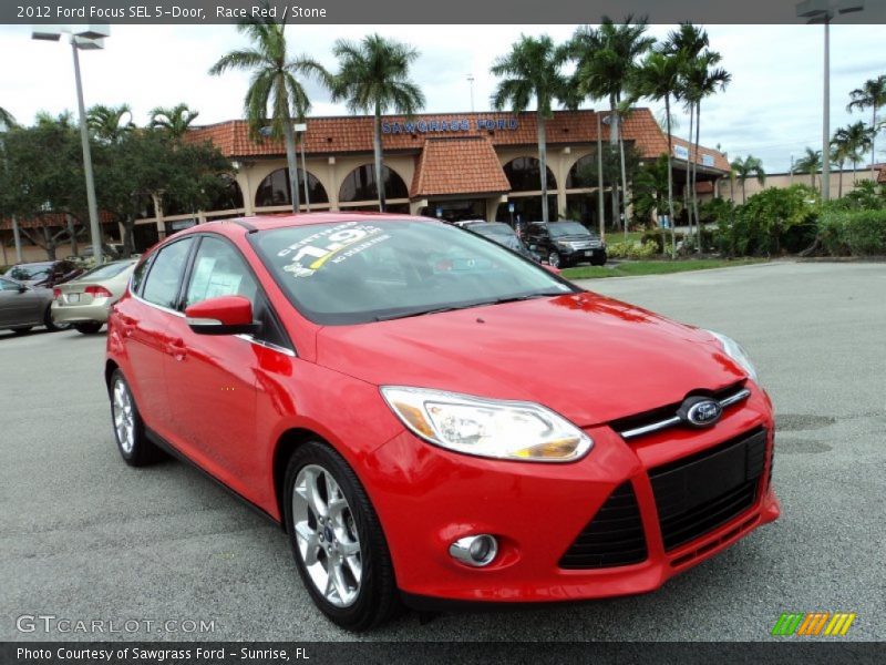 Race Red / Stone 2012 Ford Focus SEL 5-Door