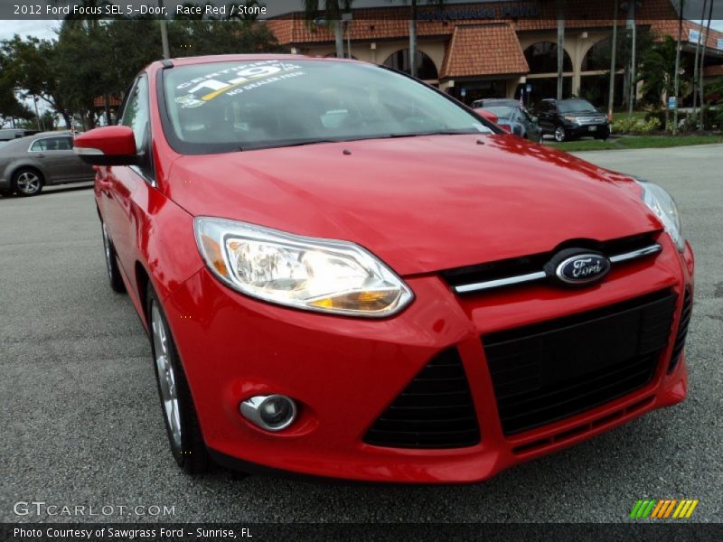 Race Red / Stone 2012 Ford Focus SEL 5-Door