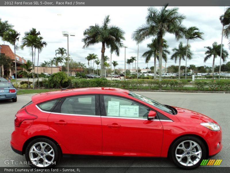 Race Red / Stone 2012 Ford Focus SEL 5-Door