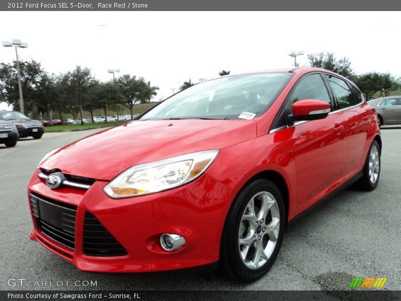 Race Red / Stone 2012 Ford Focus SEL 5-Door