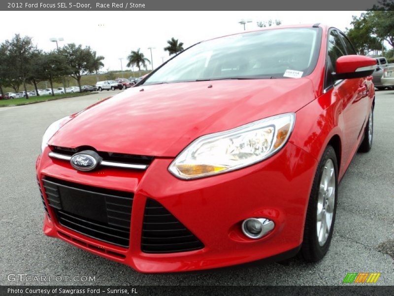 Race Red / Stone 2012 Ford Focus SEL 5-Door