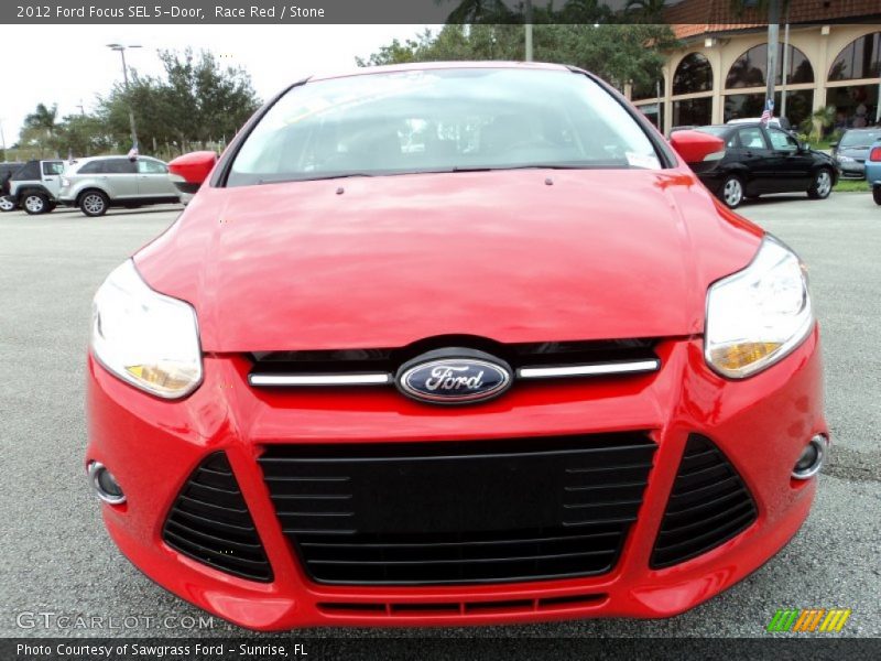 Race Red / Stone 2012 Ford Focus SEL 5-Door