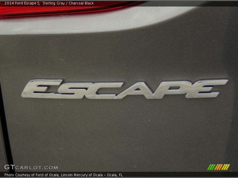Sterling Gray / Charcoal Black 2014 Ford Escape S