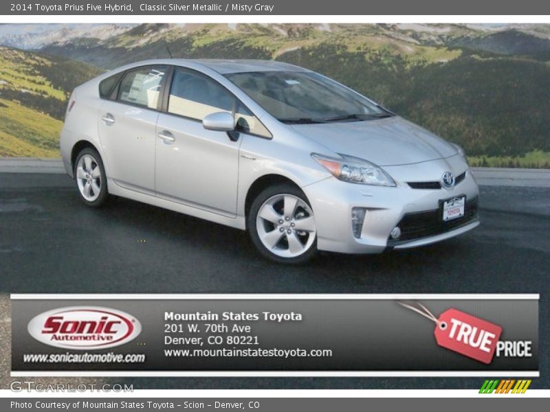 Classic Silver Metallic / Misty Gray 2014 Toyota Prius Five Hybrid