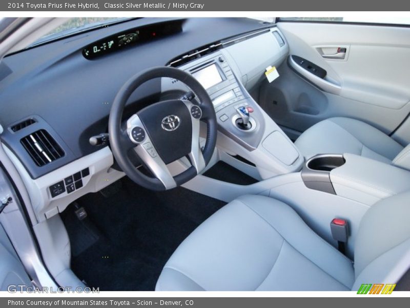  2014 Prius Five Hybrid Misty Gray Interior