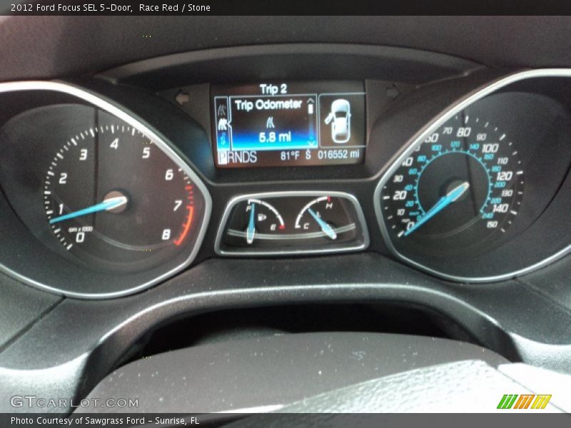 Race Red / Stone 2012 Ford Focus SEL 5-Door