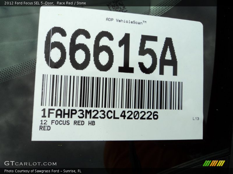Race Red / Stone 2012 Ford Focus SEL 5-Door