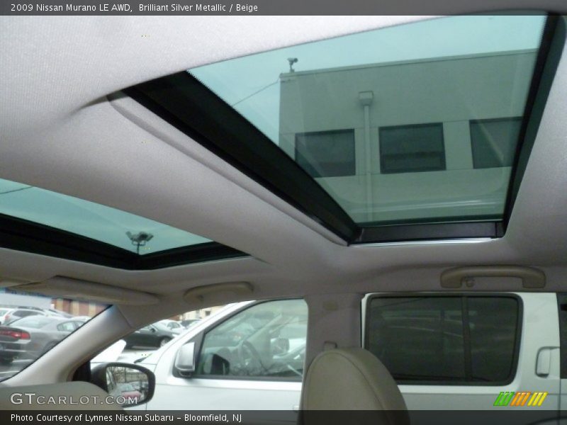 Brilliant Silver Metallic / Beige 2009 Nissan Murano LE AWD