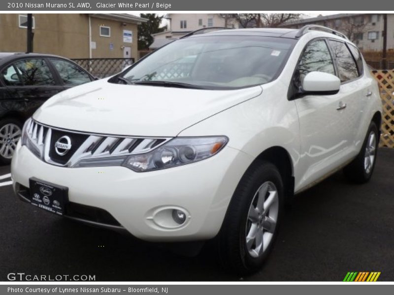 Glacier White Pearl / Beige 2010 Nissan Murano SL AWD