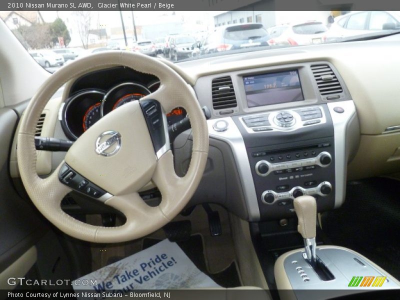 Glacier White Pearl / Beige 2010 Nissan Murano SL AWD
