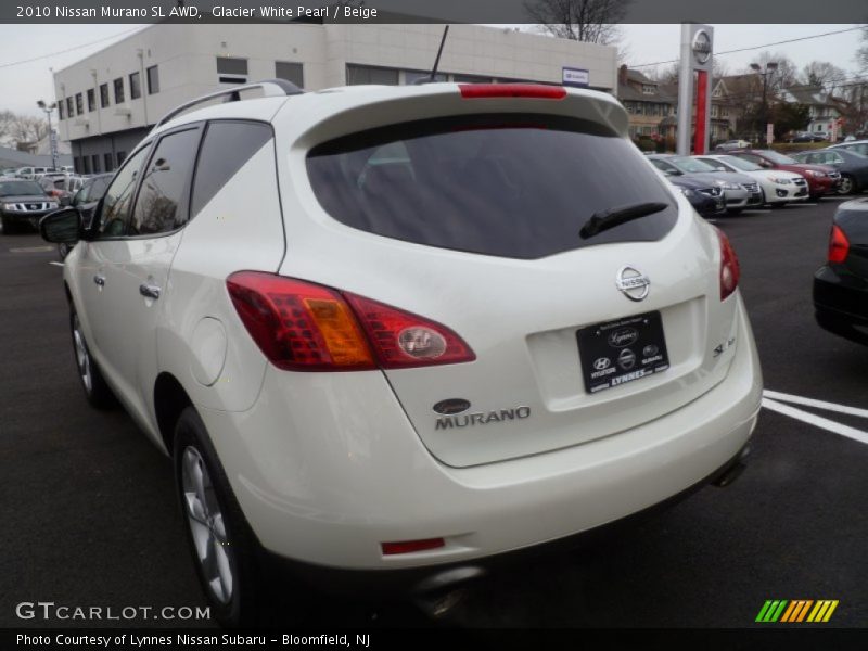 Glacier White Pearl / Beige 2010 Nissan Murano SL AWD