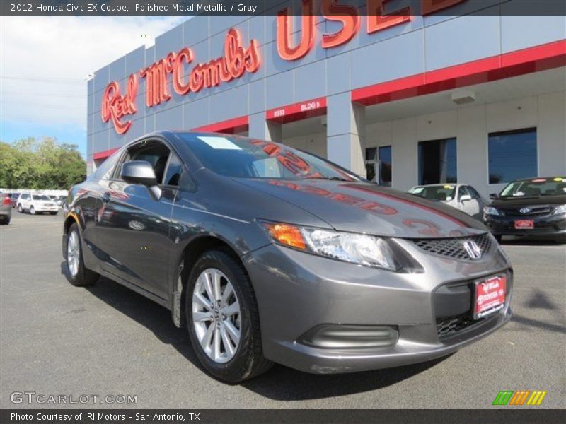 Polished Metal Metallic / Gray 2012 Honda Civic EX Coupe