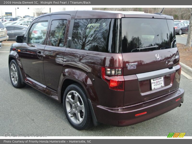Midnight Red Pearl / Titanium/Black 2009 Honda Element SC