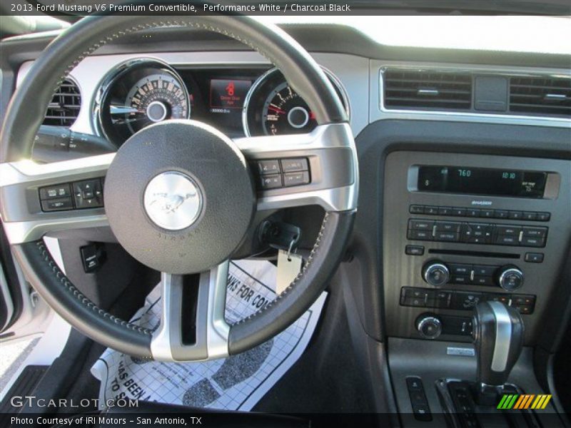 Performance White / Charcoal Black 2013 Ford Mustang V6 Premium Convertible