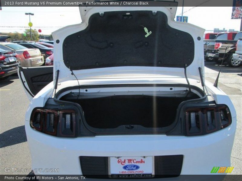 Performance White / Charcoal Black 2013 Ford Mustang V6 Premium Convertible