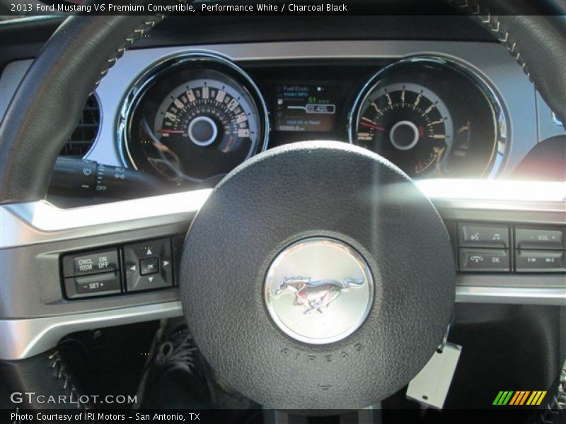 Performance White / Charcoal Black 2013 Ford Mustang V6 Premium Convertible