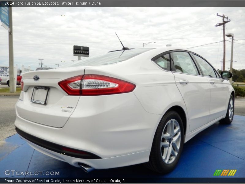 White Platinum / Dune 2014 Ford Fusion SE EcoBoost