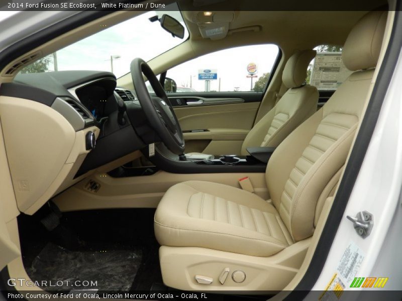 White Platinum / Dune 2014 Ford Fusion SE EcoBoost