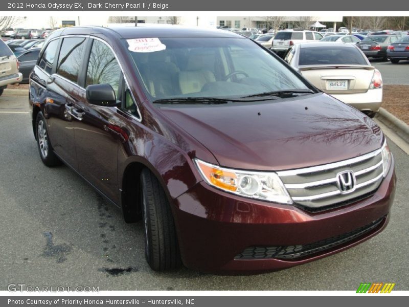 Dark Cherry Pearl II / Beige 2012 Honda Odyssey EX