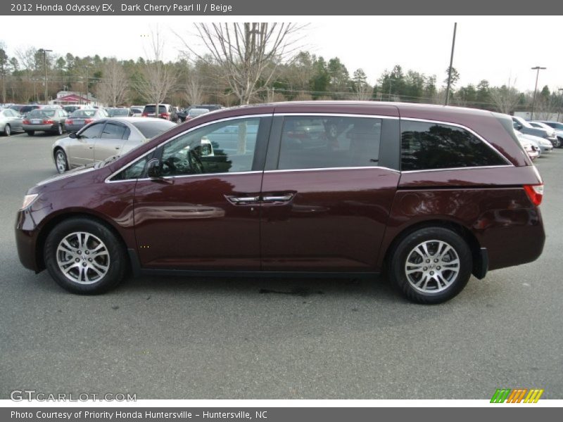Dark Cherry Pearl II / Beige 2012 Honda Odyssey EX