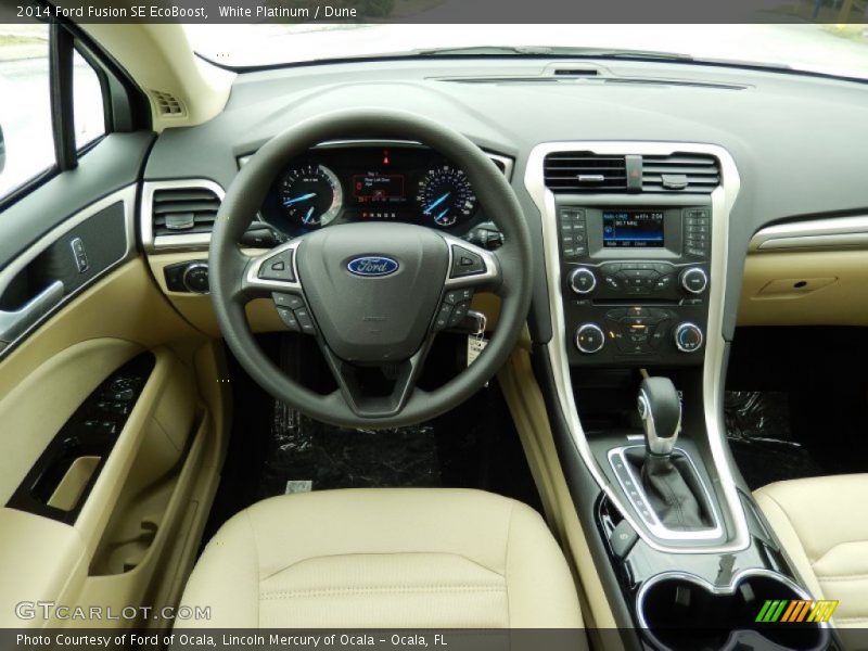 White Platinum / Dune 2014 Ford Fusion SE EcoBoost