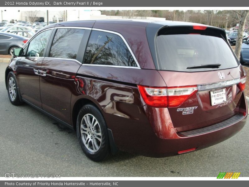 Dark Cherry Pearl II / Beige 2012 Honda Odyssey EX