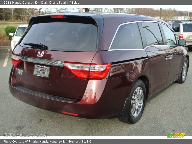 Dark Cherry Pearl II / Beige 2012 Honda Odyssey EX